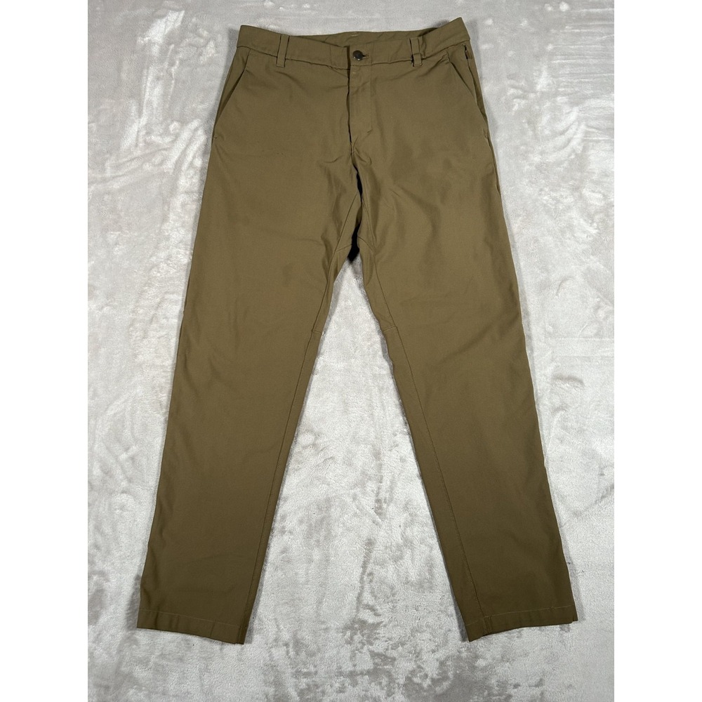 Lululemon ABC Pants Mens 32 Beige Commission Ripstop Oxford Warpstreme Stretch - Picture 3 of 16